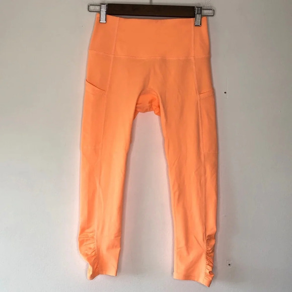 Free People Movement Creamsicle Orange Out of Your League Crop Leggings Size XS - Picture 2 of 11